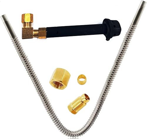 Miniatura 5 de Kit de seguridad para quemador de chorro de hierro fundido, quemador piloto, mini quemador pequeño, con manguera de línea de gas flexible con