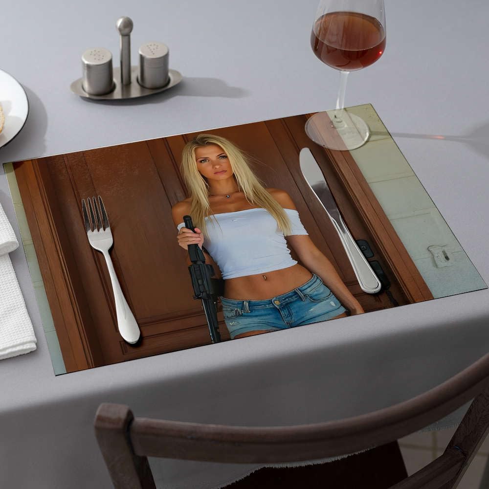 Set de table motif femme moderne pour sublimer vos dîners entre amis et repas