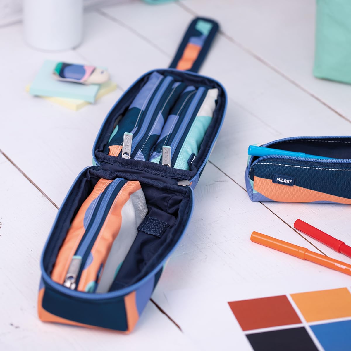 MILAN® Kit 4 estuches con contenido serie The Fun, azul