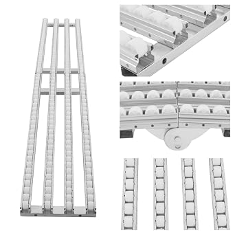 Foldable Conveyor Rollers for Werehouse Unload, Flexible Unpowered Conveyor Belt Roller Table 78.7411.81in Portable Stainless Steel Conveyor Lines