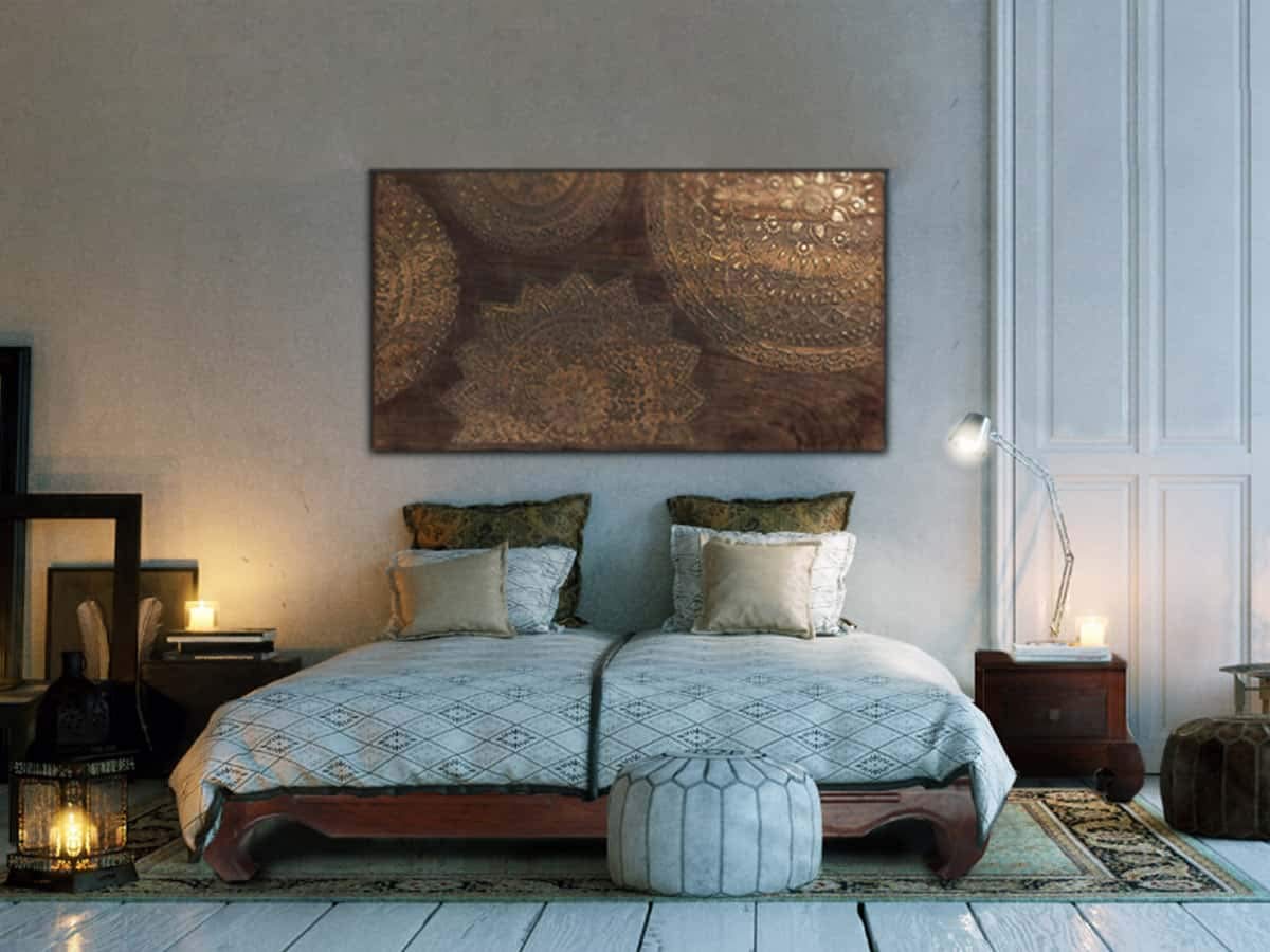 Nachttisch Colombo 45x35x45 cm Kolonialstil Massivholz Akazie Walnuss