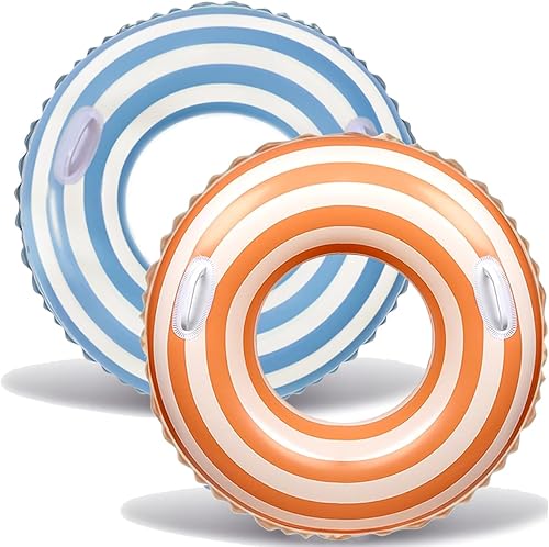 Flotadores de piscina para adultos, anillo de natación a rayas, flotadores inflables para piscina, balsa para fiesta, agua, verano, playa, tumbona,