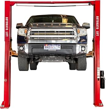 KATOOL 12000 lbs Extra Height 167inch 2 Post Lift Two Post Car Lift AK-M120 Auto Lift Car Lift Hoist 2 Post Car Lift Extra Height, red