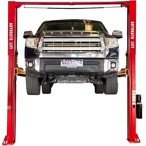 KATOOL 12000 lbs Extra Height 167inch 2 Post Lift Two Post Car Lift AK-M120 Auto Lift Car Lift Hoist 2 Post Car Lift (Extra Height, red)