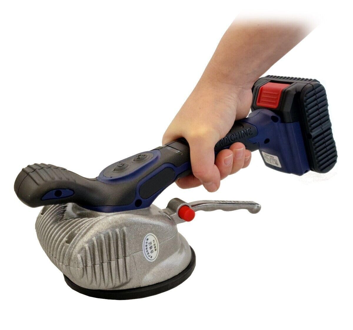 Vibratore per Piastrelle a Batteria Livellatrice Piastrellatrice Ventosa per Piastrelle con due Batterie da 16.8V 2Ah 6 Livelli di Vibrazione con ventosa da 120mm per Piastrelle Pavimenti