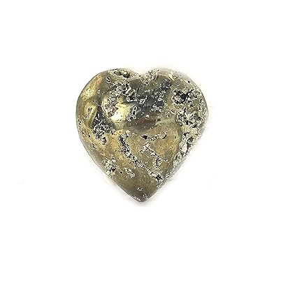 Astroghar Natural Pyrite Crystal Mini 30 mm Raw Uneven Cut Heart for Reiki Healing and Crystal Healing
