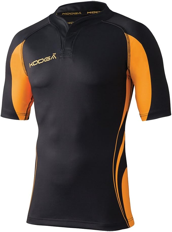 KooGa - Maglia Attillata Sportiva - Uomo (L) (Nero/Oro) : Amazon.it:  Abbigliamento