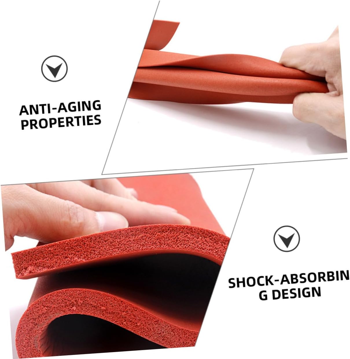 Hohopeti 3Pcs High Temperature Silicone Heat Press Mat for Heat Transfer Insulated Rubber Pads Shock Absorption for T-Shirts Hats and Home Accessories