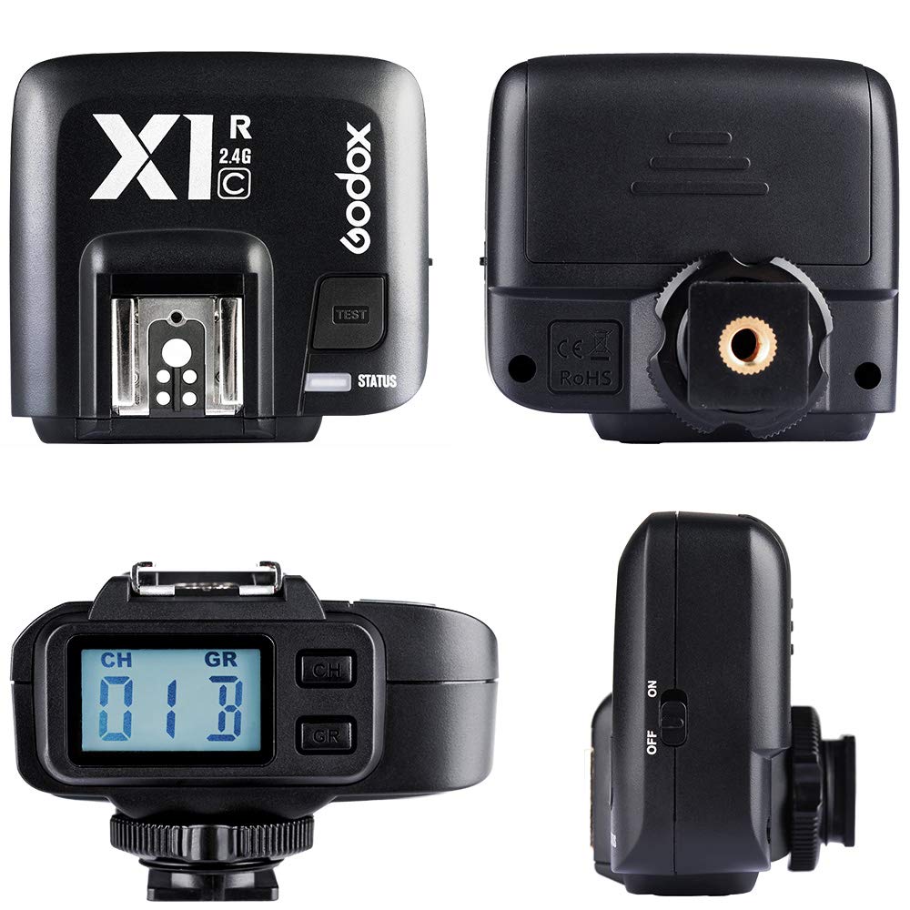 GODOX X1R-C Blitzauslöser Empfänger TTL 2,4G 32 Kanäle HSS 1/8000s Funkauslöser Blitz Sender Fernbedienung für Canon DSLR Kamera Speedite Godox X1T-C (X1R-C Empfänger)