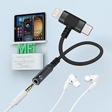 2-in-1 USB-C & iPhone - 3.5mm Apple iPhone Type C 3.5mm iPhone 14/13/12/11/iPad Pro Air/Samsung/Pixel/LG Apple MFi