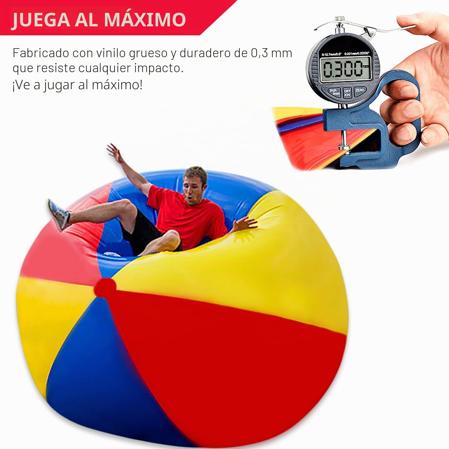 Novelty Place Gigante Pelota de Playa Inflable, Juego de Piscina para Niños y Adultos - Tamaño Jumbo 1,4 Metros