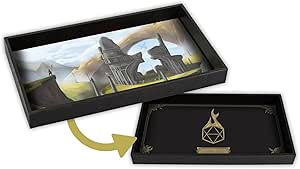 Forged Dice Co. Dice Tray 14" - Reversible Dice Rolling Mat - Compatible With Board Games And Tabletop RPGs Like Dungeons And Dragons Pathfinder Roleplaying Games - Lost Outpost