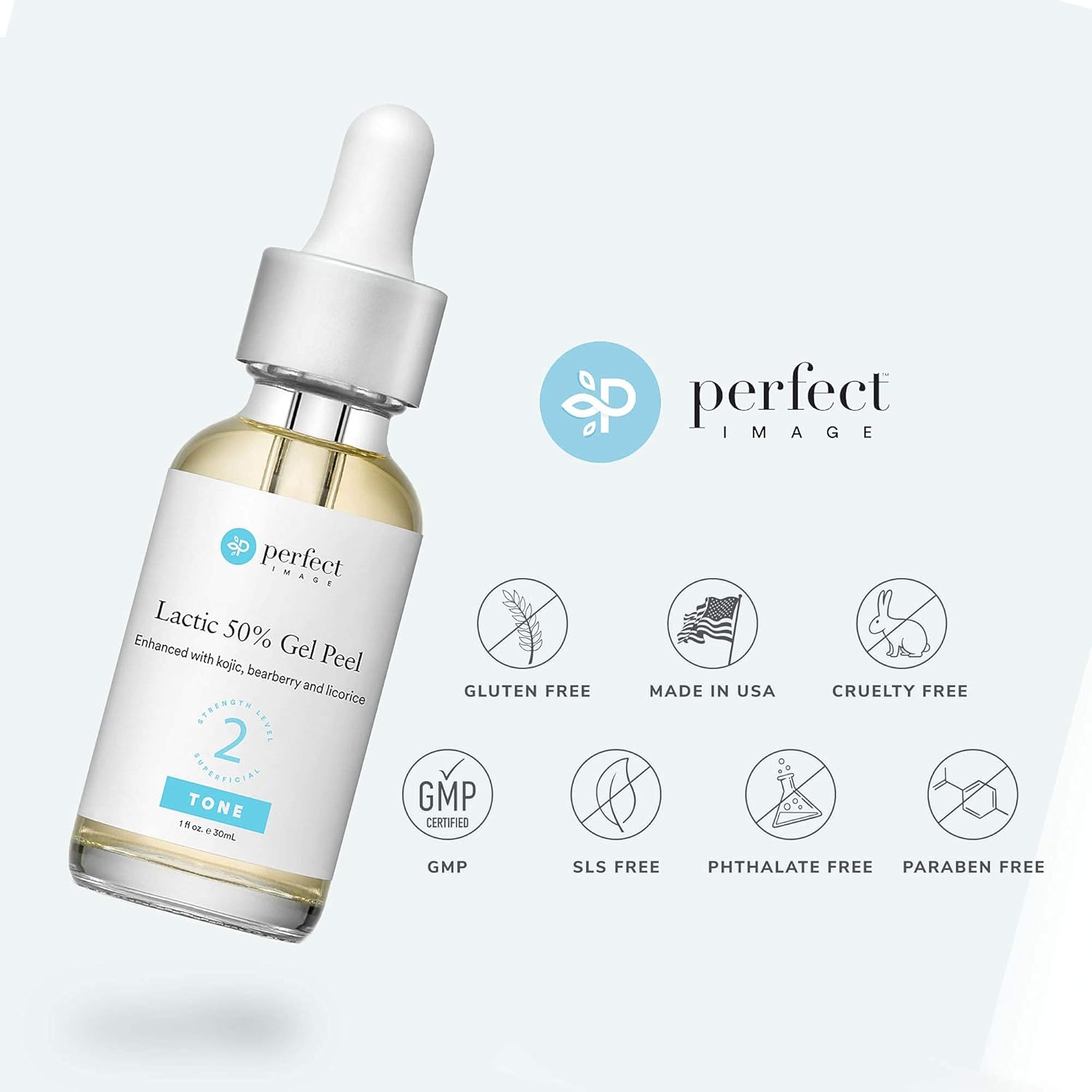 Lactic 50% Gel Peel, Chemical Peels for Face Breakout Scars, Chemical Exfoliant for Face, Strength Level 2, 1.0 fl oz. e, 30 mL – Perfect Image : Beauty & Personal Care