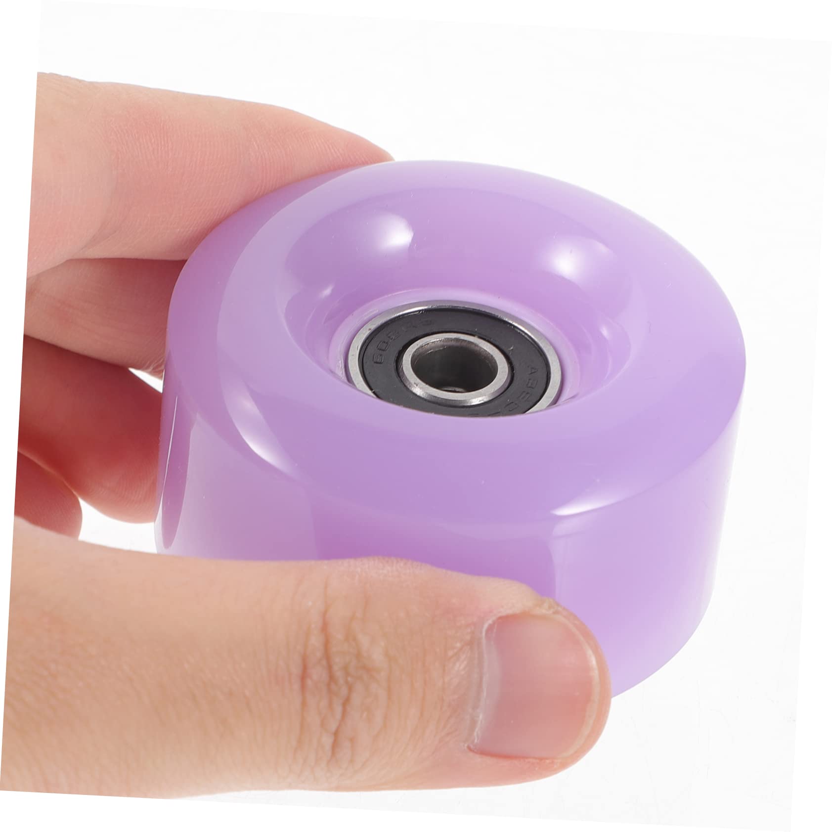 Mikikit 4Pcs Outdoor Roller Skate Wheels Durable PU and Replacement Wheels for Rough Surfaces High Elasticity Easy to Use for Skating and Asphalt