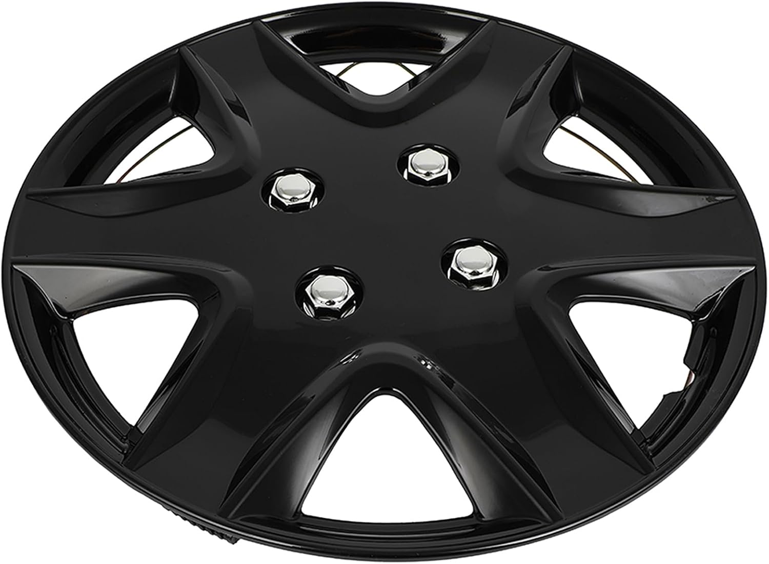 ECCPP 14" Universal Silver Car Wheel Cover Hubcap Replacement Snap On Set of 4 Corrosion-Free & Sturdy for Toyota for Nissan for Mazda etc