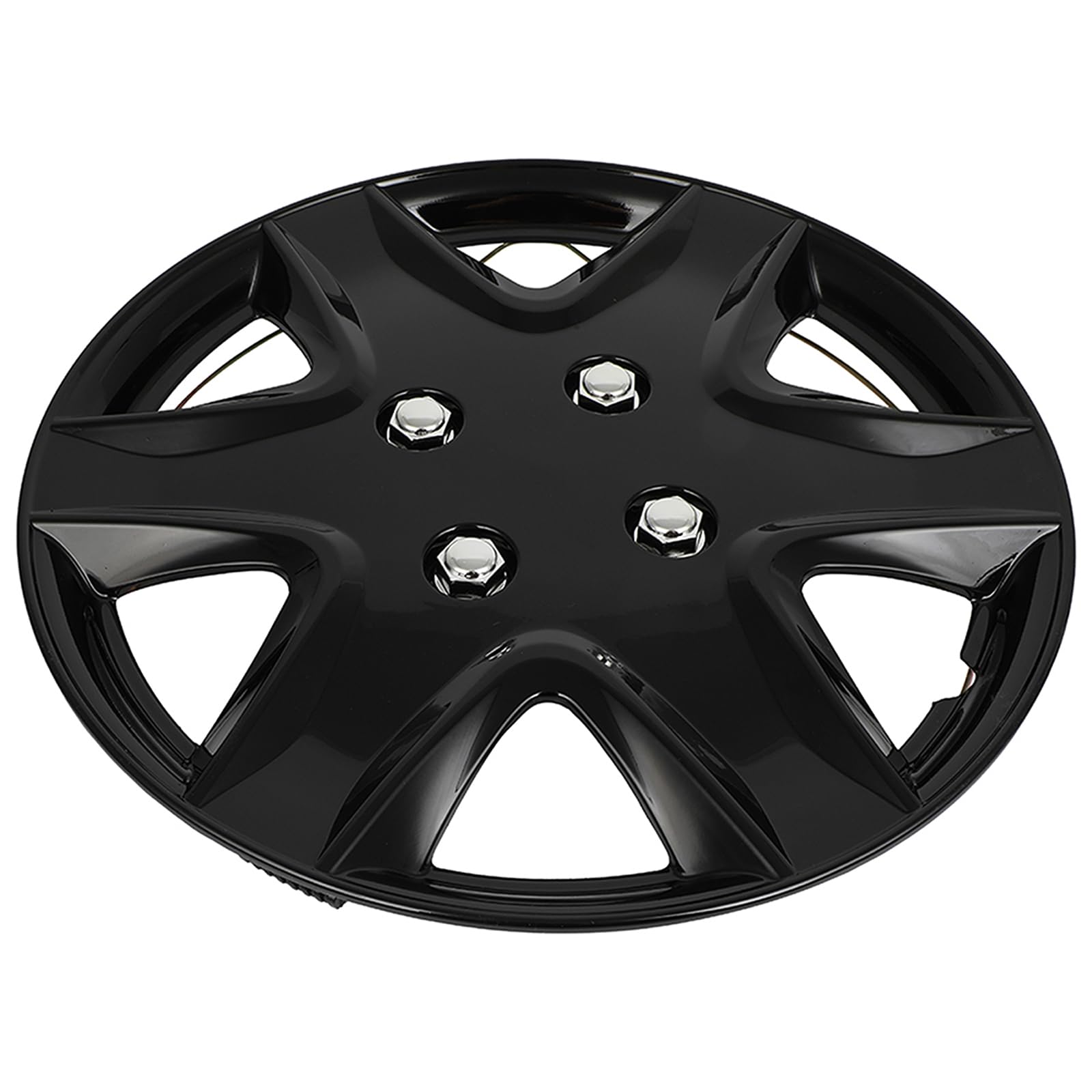 SCITOO,TWO- 14-Inch Black hubcaps, universally Adaptable to Cars, Trucks, SUVs, Simple to Mount, Elegant Design, rustproof