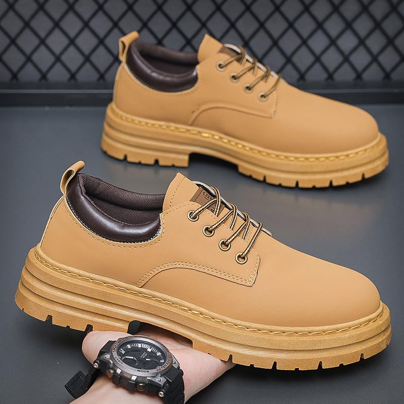 Men's Oxford Shoes - Casual lace-up Round-Toe Low-top, Durable PVC Sole, Suitable for Both Business and Casual wear, Suitable for All Seasons3