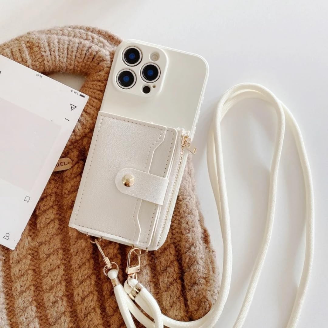 Coque iPhone 11 Pro portefeuille blanc anti-chute avec dragonne - 8
