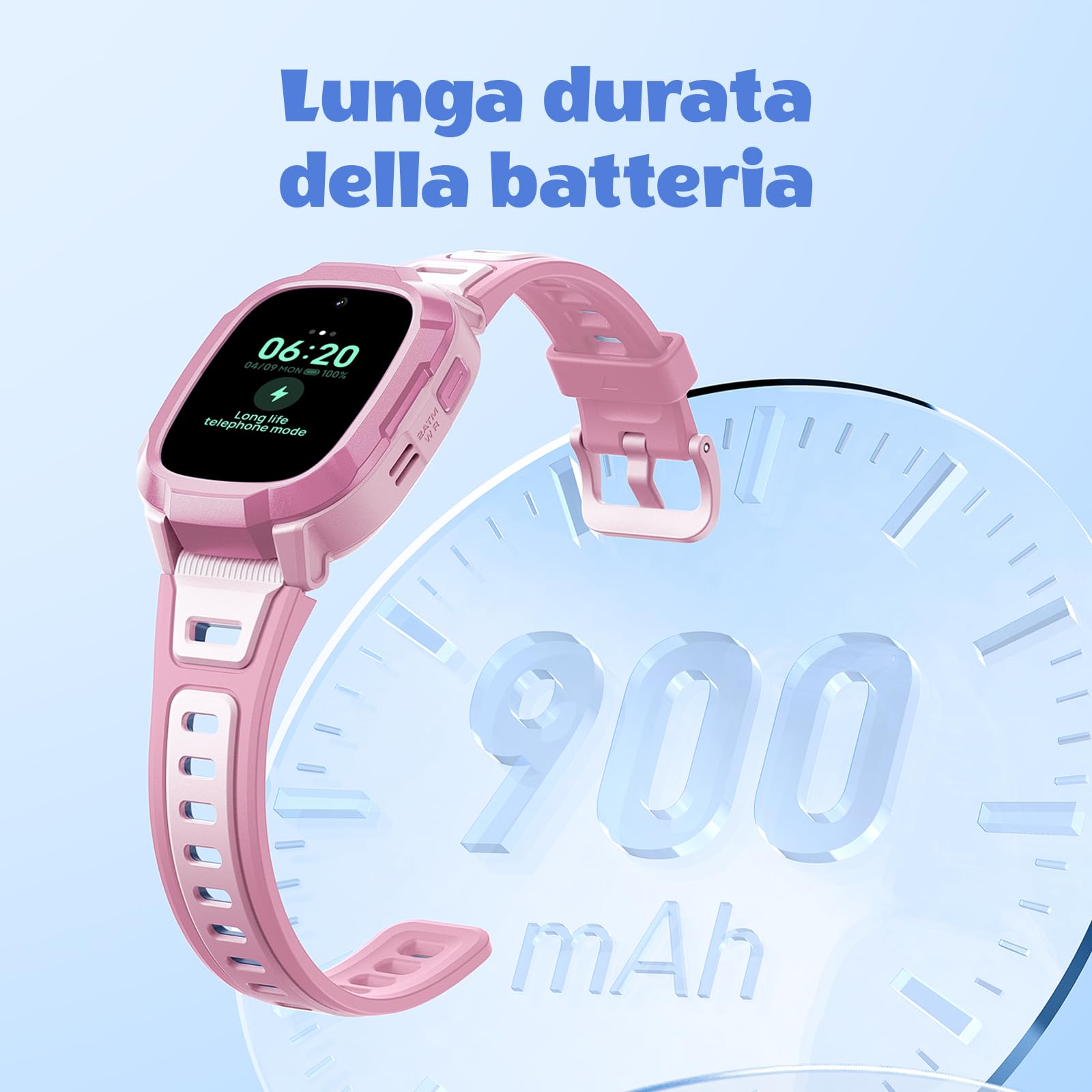 Mibro P6 smartwatch per bambini 4g con sim e gps orologio telefono con fotocamera e WiFi videochiamata,pulsante SOS,2ATM impermeabile