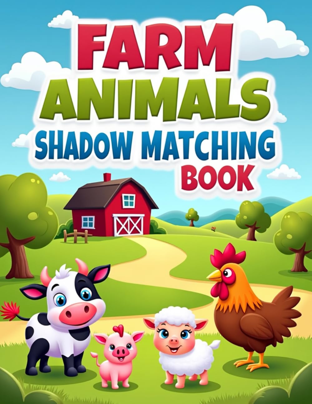 Farm Animals Shadow Matching Activity Book: Kids Ages 4–8 – Improve Focus, Observation Skills, and Visual Learning with Simple and Engaging Puzzles