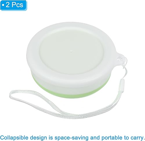 Miniatura 23 de PATIKIL Vaso plegable, paquete de 2 vasos plegables de viaje de 6.8 fl oz, taza portátil de silicona para beber para acampar, senderismo, al aire