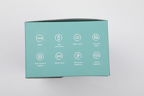 Miniatura 12 de BOIFUN Monitor de bebé con video de pantalla dividida WiFi, 2 cámaras, control de aplicación para teléfonos inteligentes y monitor LCD, zoom 4.3