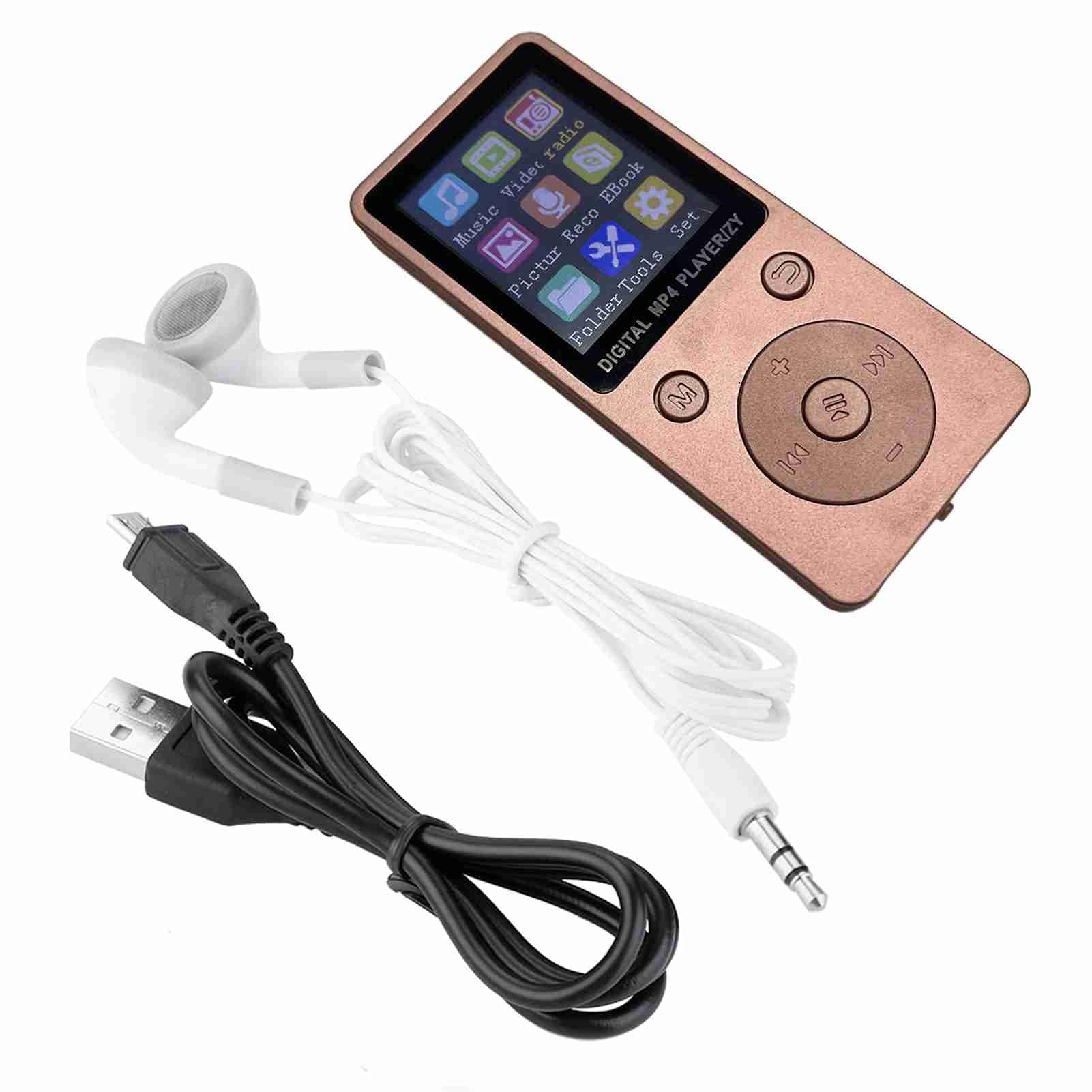 MP4 Music Player with Portable Screen Compatible with 32 GB TF Card with Prolonged Waiting Time for Headphones