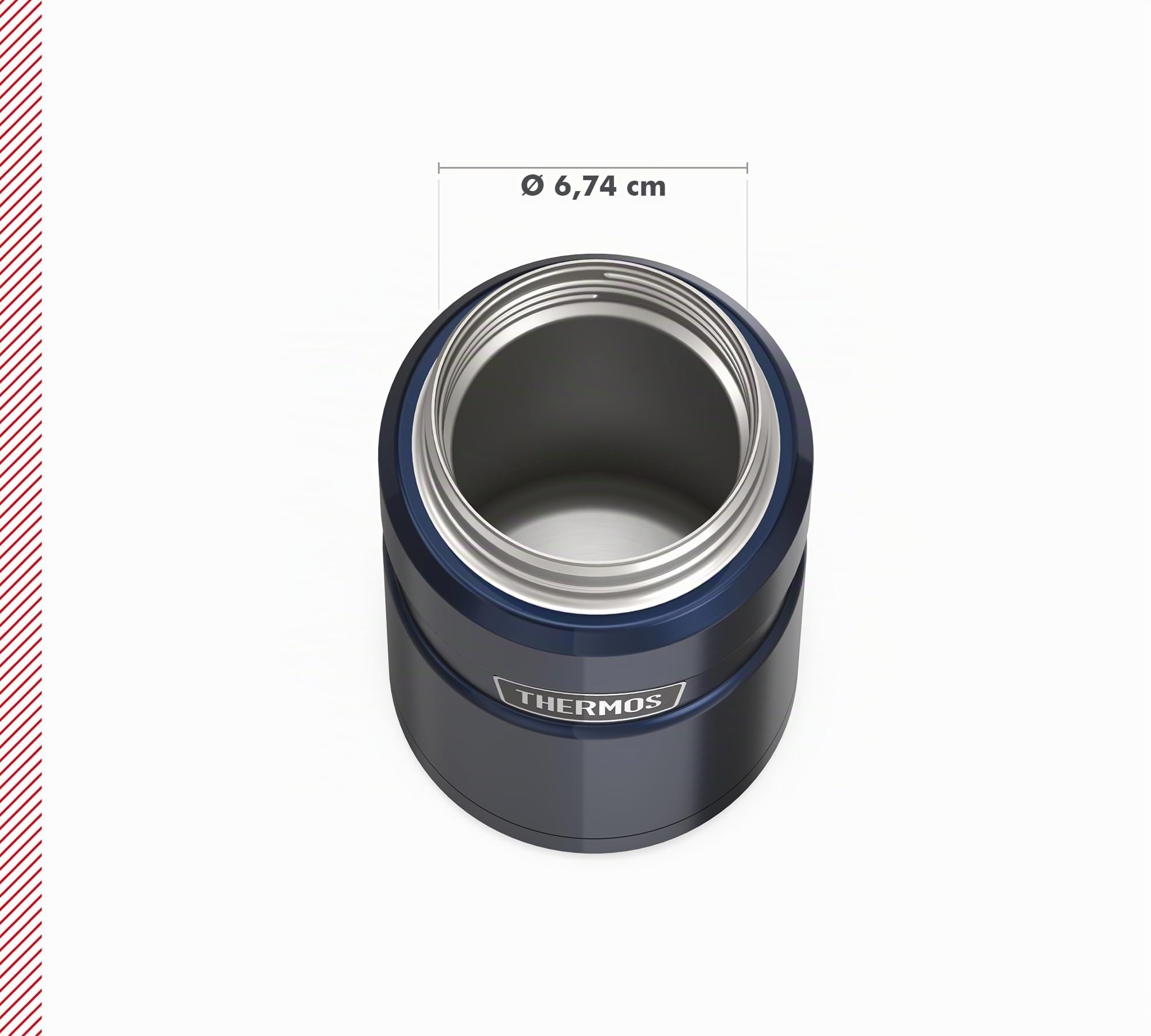 Thermos Stainless King Récipient alimentaire isotherme en acier inoxydable, bleu nuit, 0,71 Liter