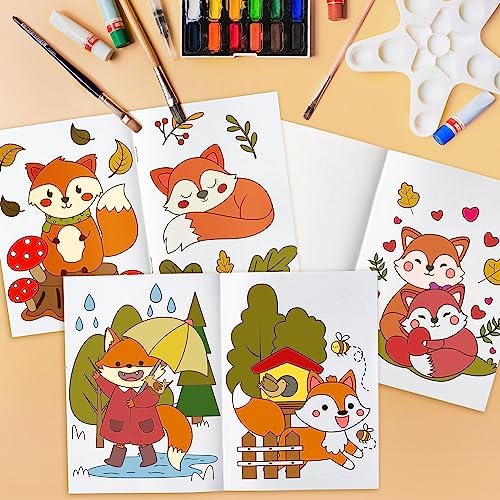 X1zuue 24Pcs Fall Coloring Books for Kids Bulk Autumn Fox Theme Mini Coloring Booklet DIY Art Drawing Book with Maple Leaf for Toddlers Halloween Thanksgiving Birthday Party Favors Goodie Bag Filler 3 619eCUXR23L. AC