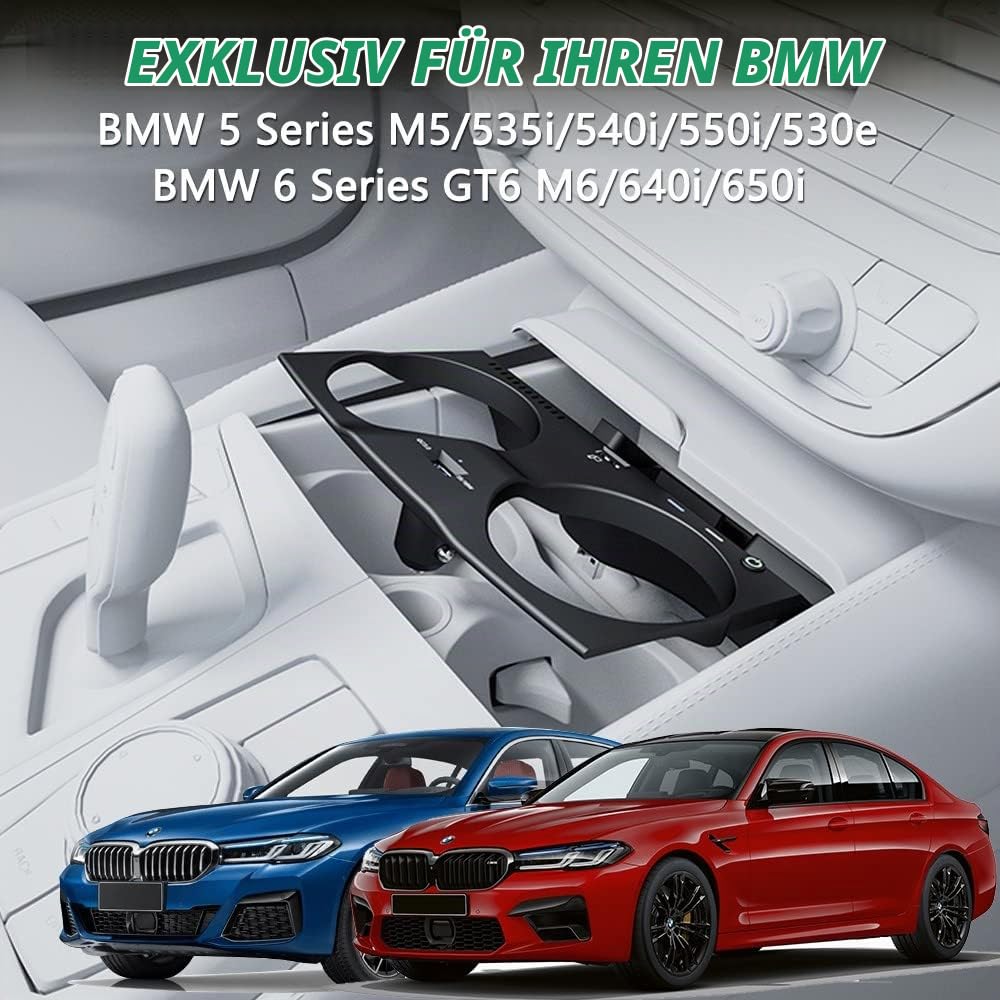 Kabelloses Ladegerät Auto für BMW 5er M5/535i/540i/550i/530e 2017–2021 6er GT M6/640i/650i 2018–2020, 15W Schnellladendes Handy-Ladegerät für BMW G30/G31/G32/G38 Center Console-Zubehörfeld