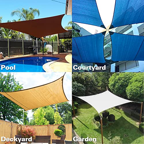 Image of KANAGAWA 10'X12' Sun Shade Sail Brown Curved Rectangle Customizable