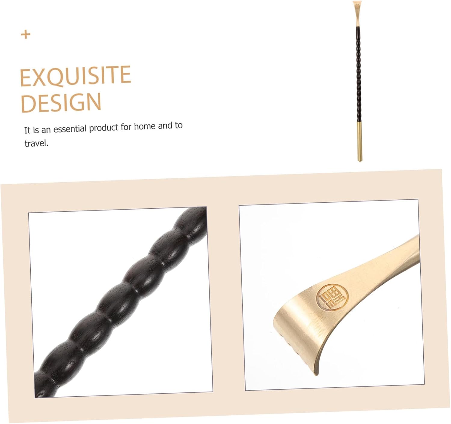 Wooden Back Scratcher with Copper Head and Hammer Massager Skin-Safe Itching Relief Tool for Adults and Elderly Portable Body Massage Stick for Stress Relief and Comfortable Back