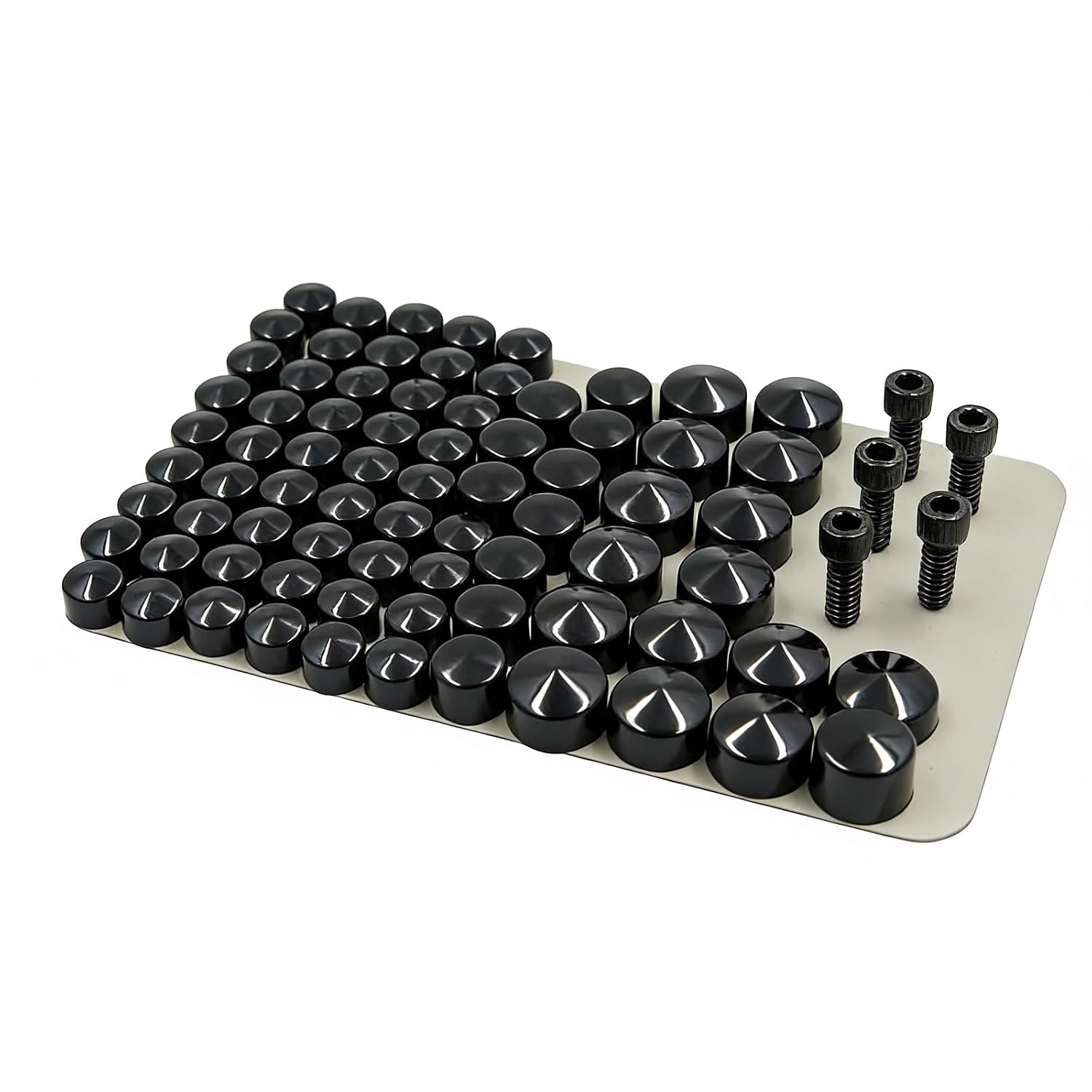 Black Bolts Toppers Caps Compatible with Harley FLT FLH 2007-2013