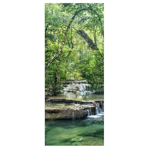 Poster Sticker de Porte la Foret D'emeraude 85 x 205 cm | Déco Murale Qualité HD Scenolia