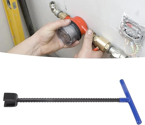Miniatura 5 de Pssopp Llave de llave de medidor de agua, llave de paso con mango estilo T para bordillo y válvula de agua principal (azul)