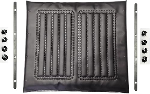 Vinilo para tapicería de asiento de silla de ruedas, negro (16 x 16)