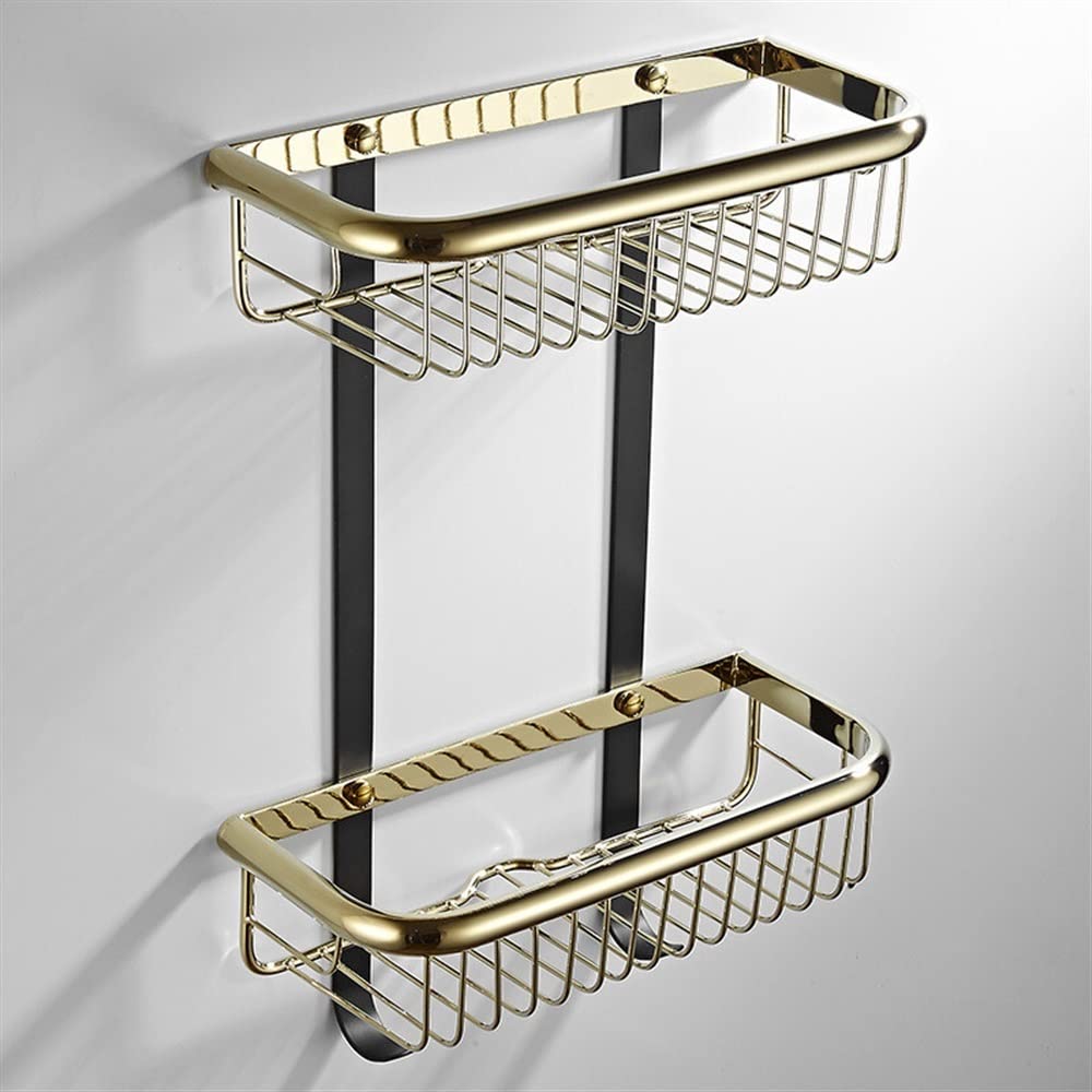 Shower Shelf Racks Copper Bathroom Corner Shelf Antique Brass Shampoo Soap Liquid Shower Rack Rose Gold Cosmetics Storage
