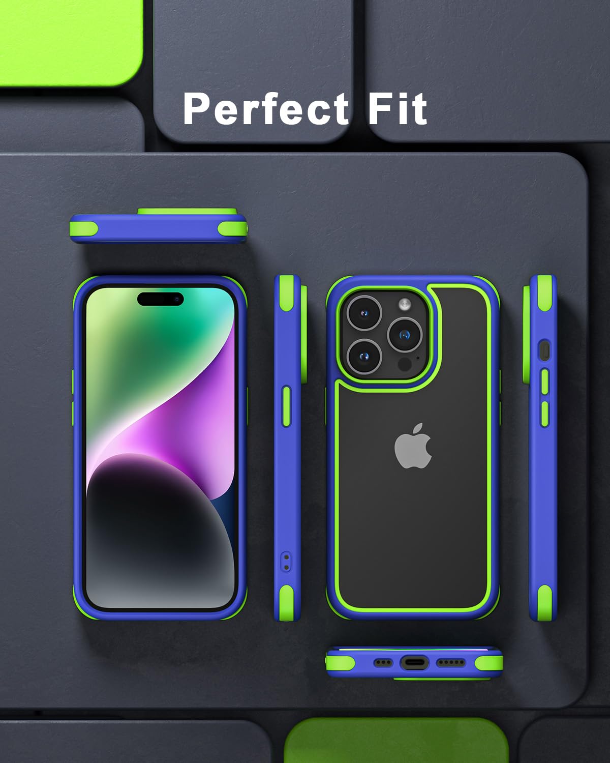 MobNano cover for iPhone 14 Pro Max magnetica, compatibile con MagSafe, cover colorata per iPhone 14 Pro Max, Protezione Antiurto di Livello Militare, Retro Resistente ai Graffi - Porpora/Nero