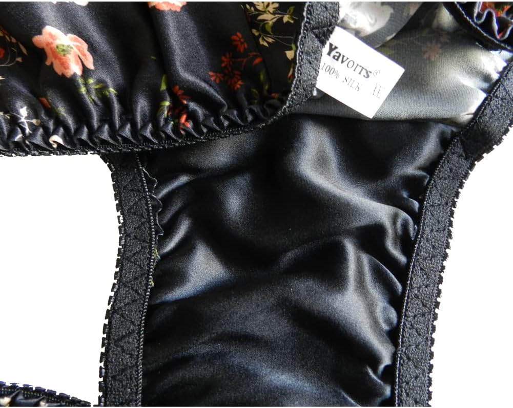 6Pieces Women's Silk String Panties Bikini Flower Size S-XXL(26-41") - Image 2
