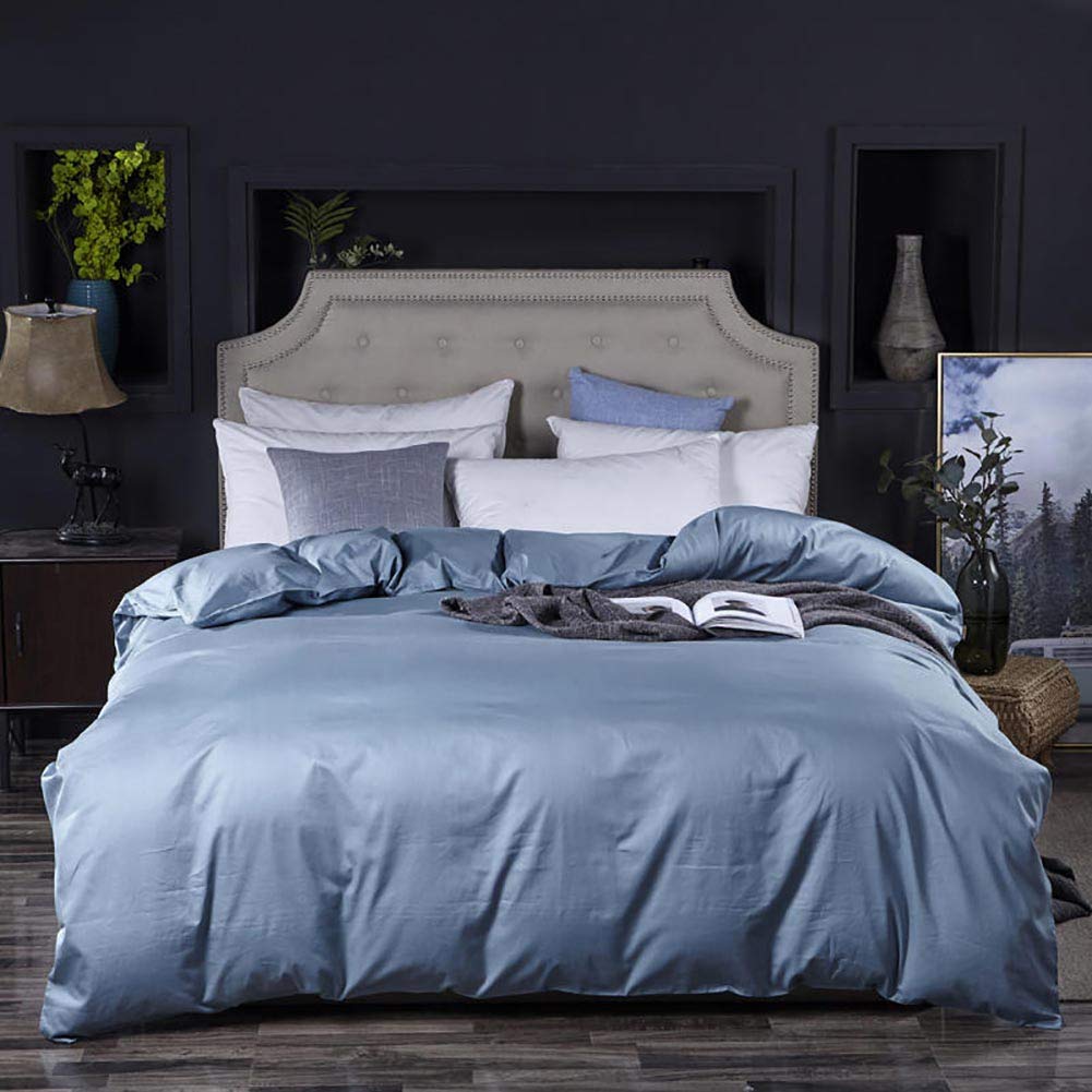 Housse de couette et taies d’oreiller unies en coton égyptien 1000 fils Housse de couette et taies d’oreiller unies en coton égyptien 1000 fils