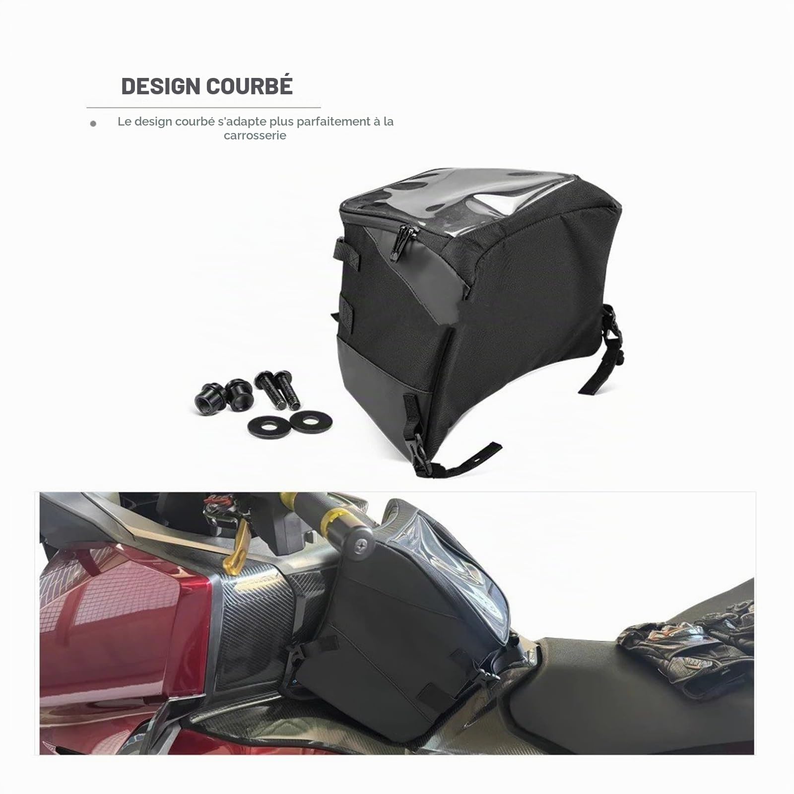 Sac Arrière moto pour NSS, FORZA, XADV, 750 X, ADV 750, FORZA750 Accessoires Rangement Moto Scooter Tunnel Réservoir Bagage