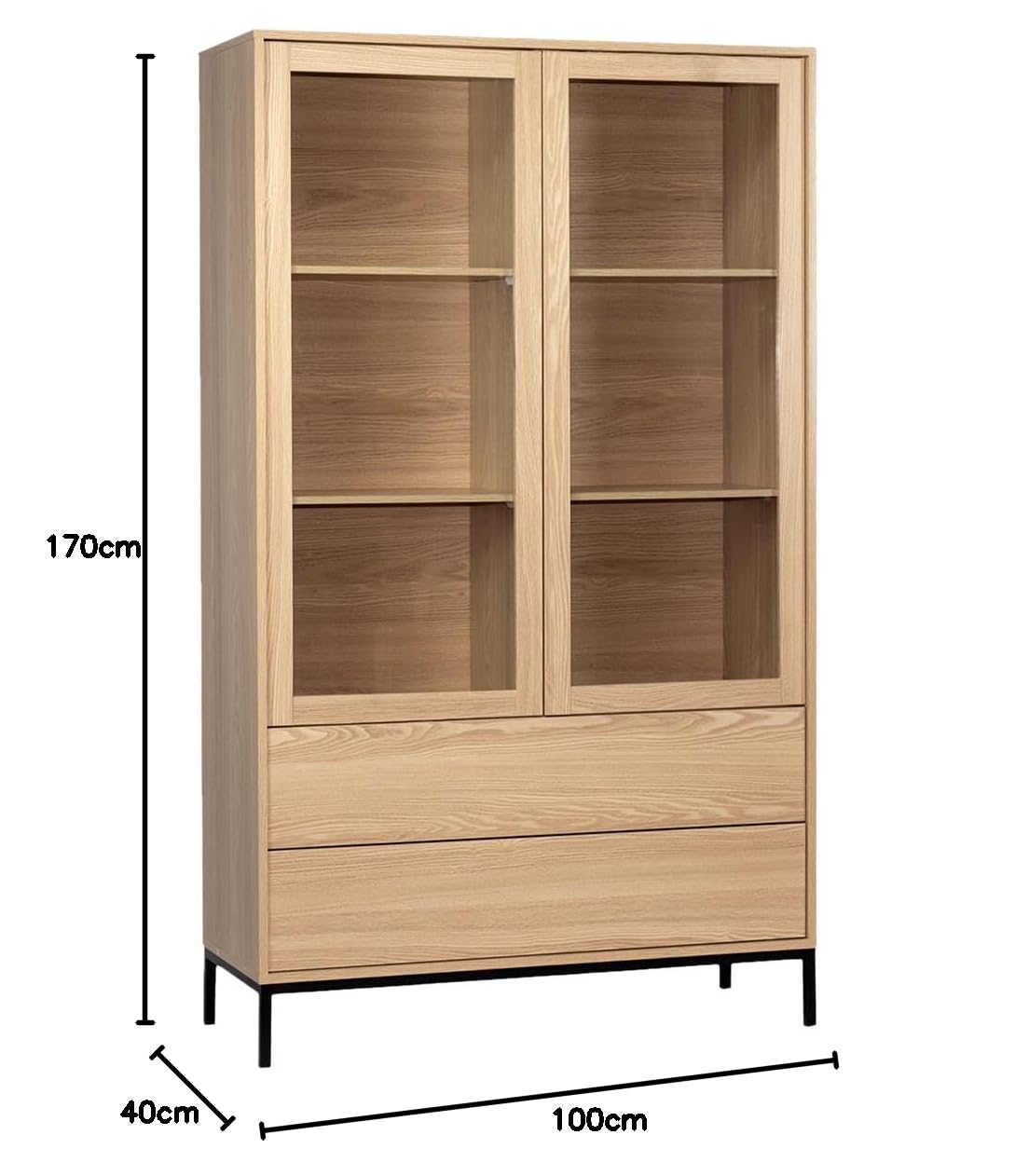KLAST Vitrina en Madera Color Natural