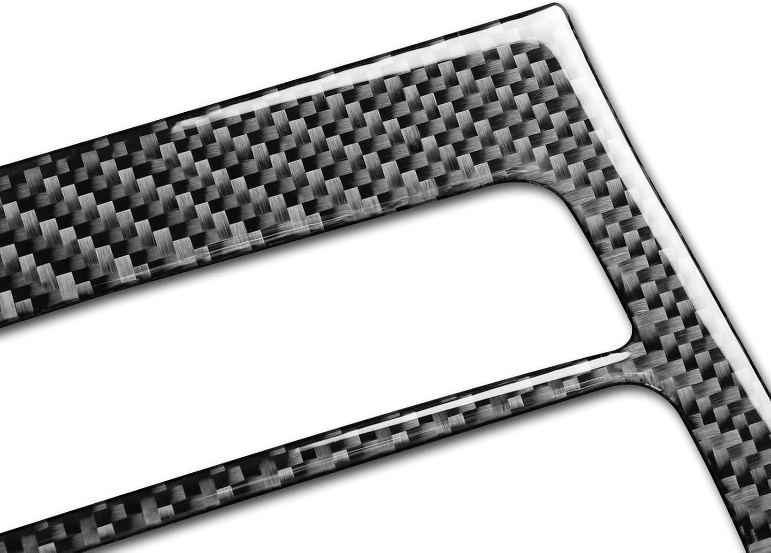 Real Premium Carbon Fiber Sticker Compatible with Tesla Model X 2016-2020 Model S 2012-2020 Car Rear Center Console air Vents Decoration Frame Trim Auto Interior Accessories Decals Black