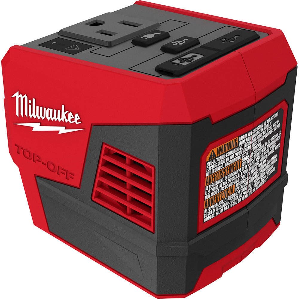 Milwaukee 2846-20 M18 18V 175W TOP-Off Li-Ion Compact Inverter Power Supply