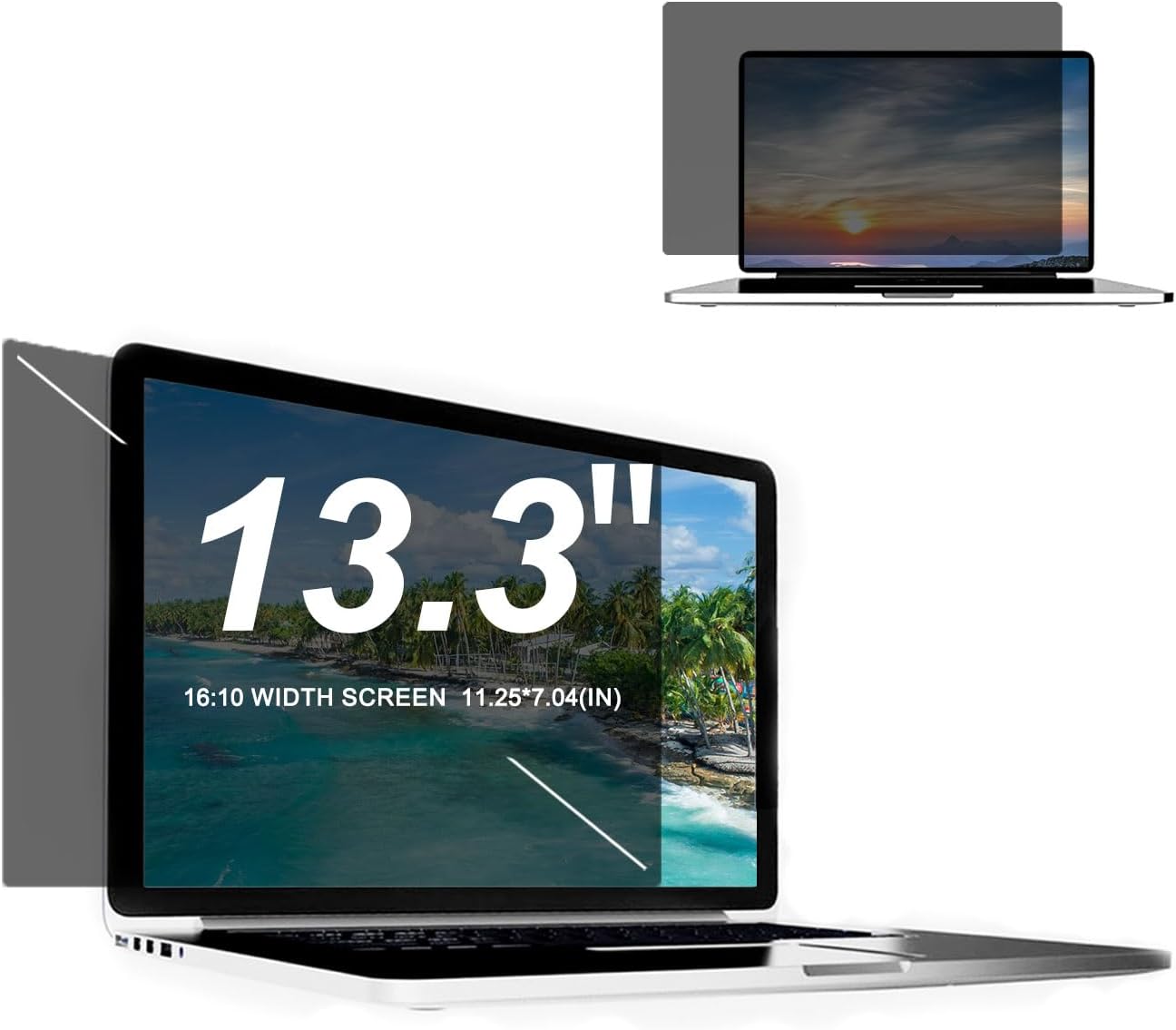 [2 Pack Anti-Prying Protector Film for 13.3 inches Privacy Screen Protector Filter.Anti Glare Film Protector Film for Data confidentiality Suit for Laptop Computer Screen Anti Fingerprint.