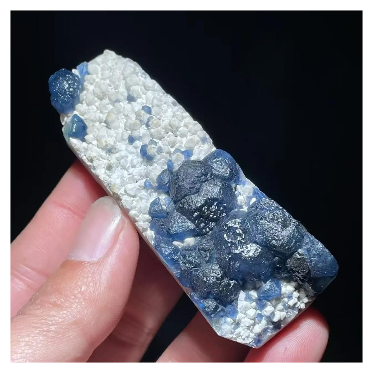 Piedras de cristal de fluorita azul natural: decoración de cuarzo de 89g relajante