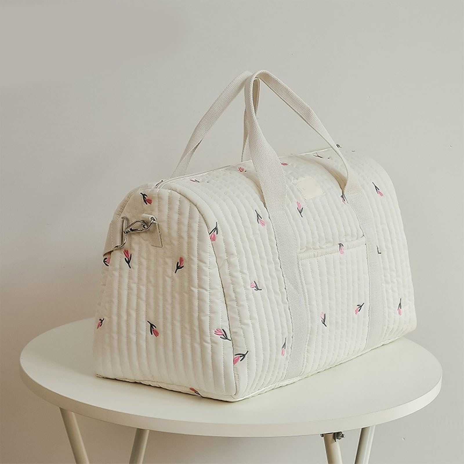 Spaziosa Borsa per Pannolini Per La Pelle Morbida Borsa In Tessuto Con Ricamato Per Il Viaggio E L'uso Quotidiano Ricamo Design