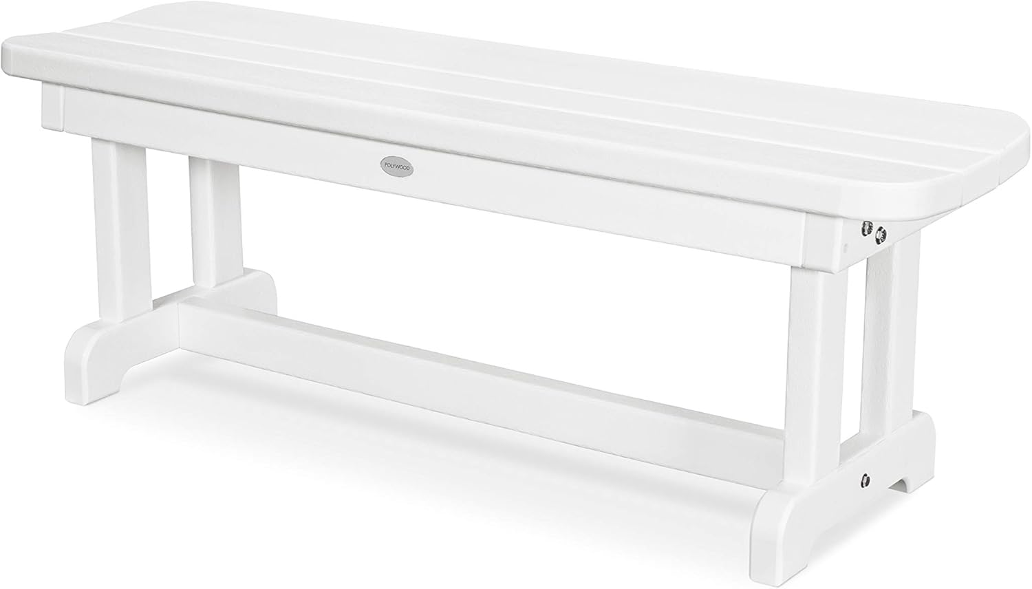 POLYWOOD PBB48TE Park 48" Backless Bench, Teak