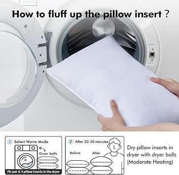 MIULEE 14x36 Synthetic Down Alternative Pillow Insert Decorative Throw Pillow 14 x 36 Inch Body Bed Sleeping Ultra Soft Fluffy Form for Sofa Couch Bed