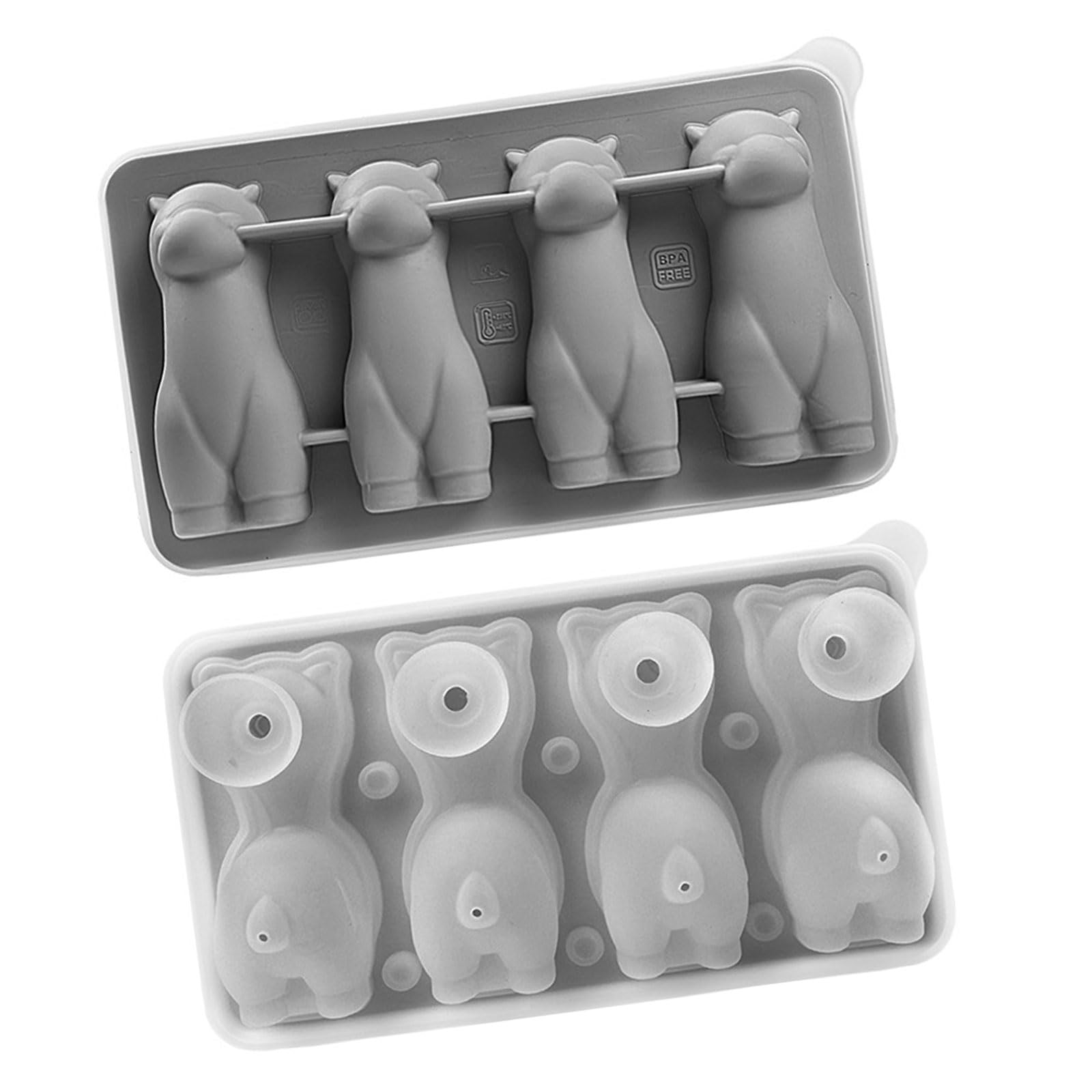 FACAILUO Lovely Alpacas Shape Ice Mold Ice Tray Food Grade Silicone Ice Maker Mold for Whiskeys Drinkers